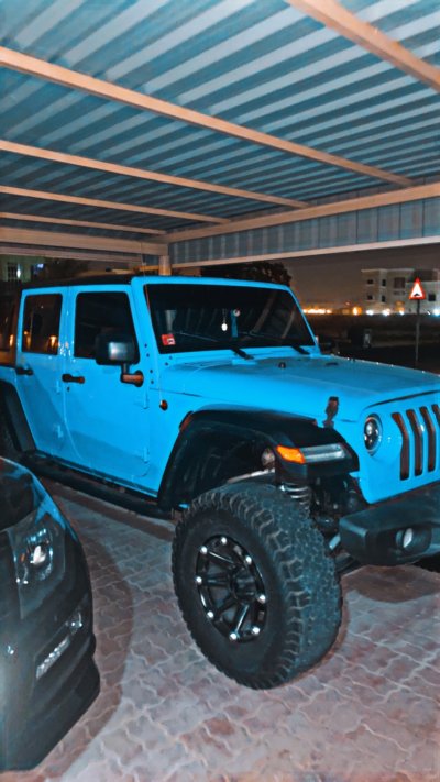 Blue jeep